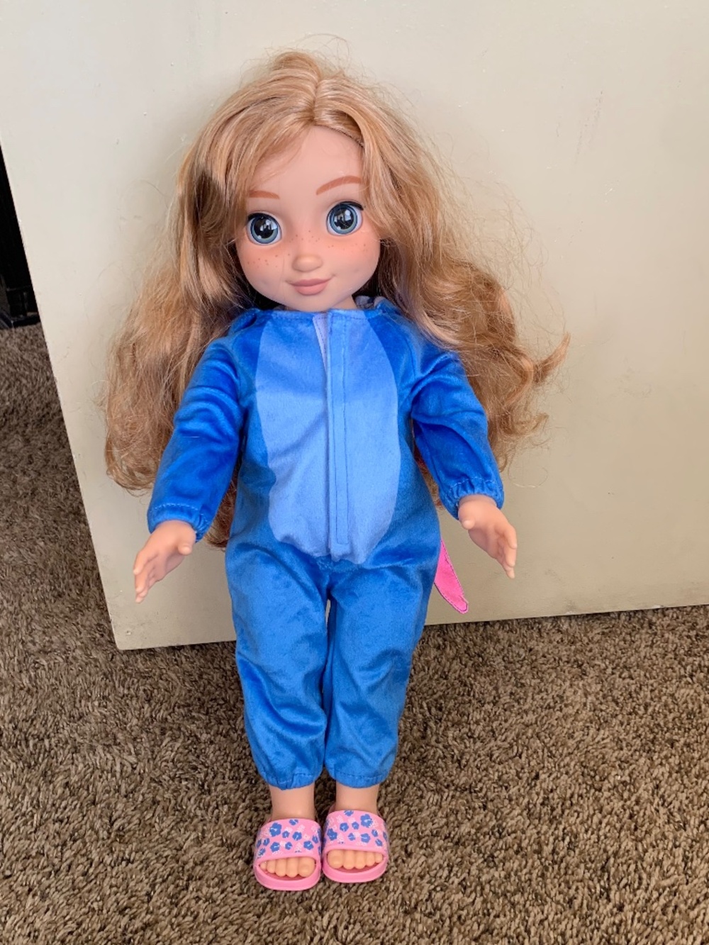Disney Ily 4ever Doll 18" Stitch Costume Blue eyes Strawberry Blonde